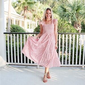 Hill House Home Ellie Nap Dress- Pink Spaced Floral, size M